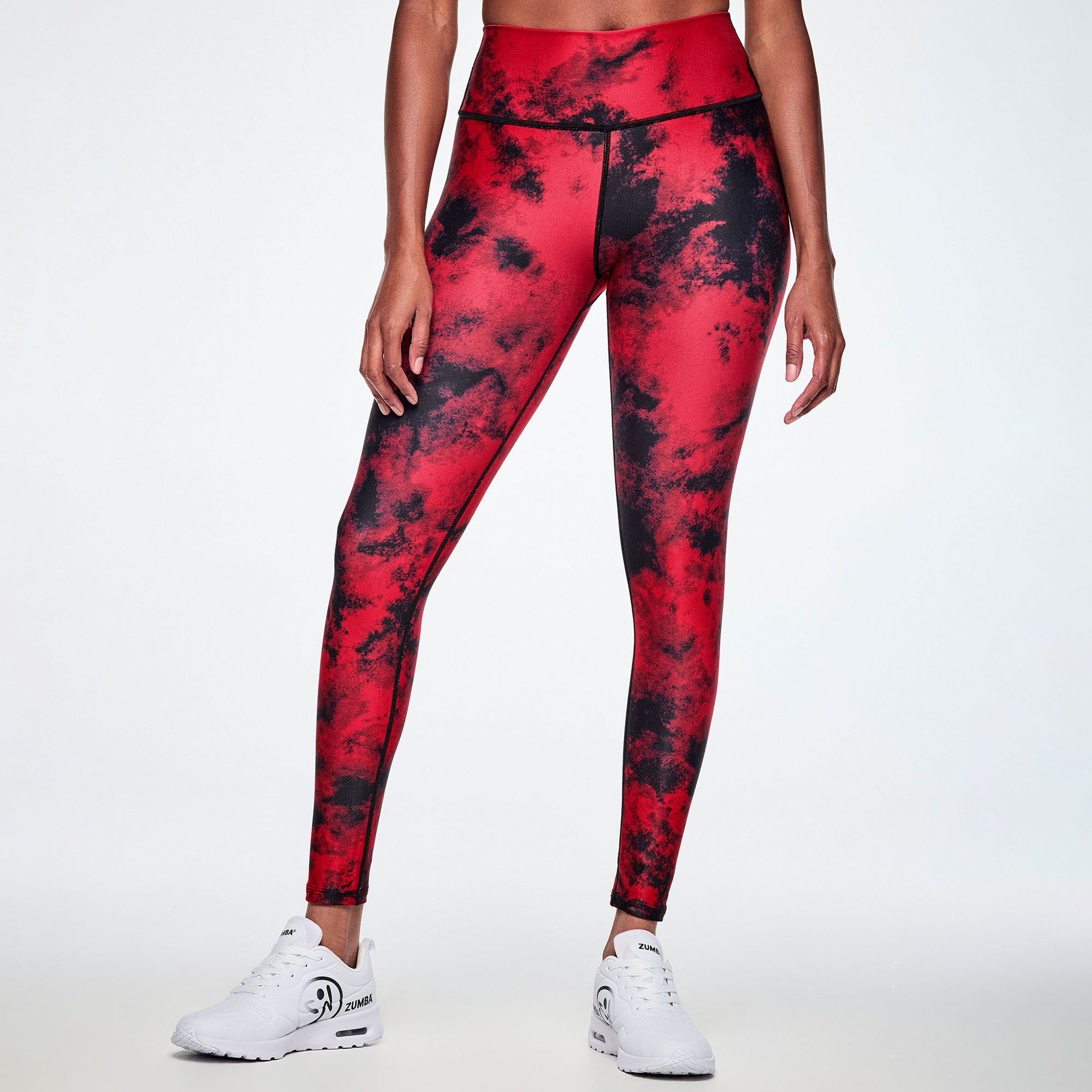 Legginsy czerwone tie-dye