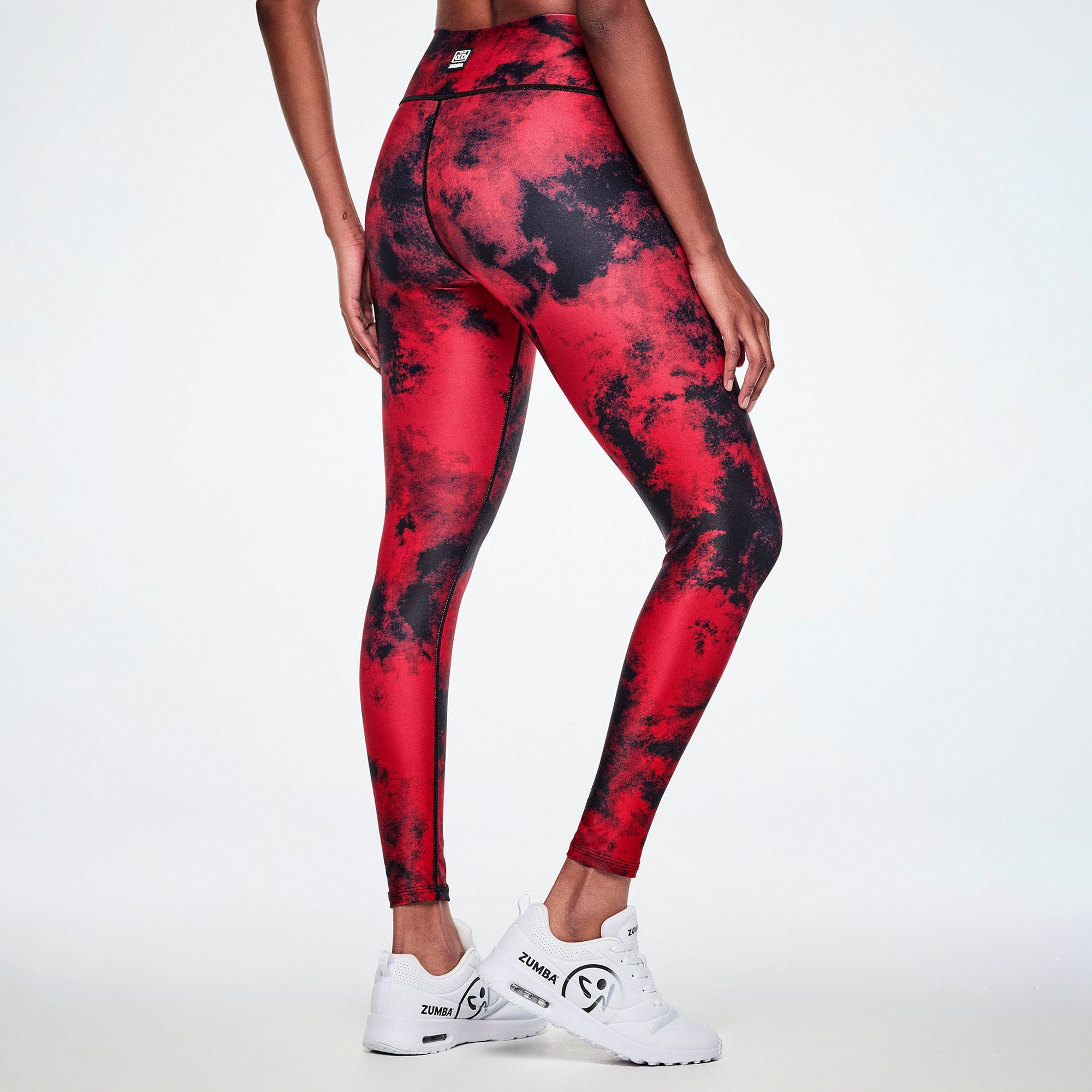 Legginsy czerwone tie-dye