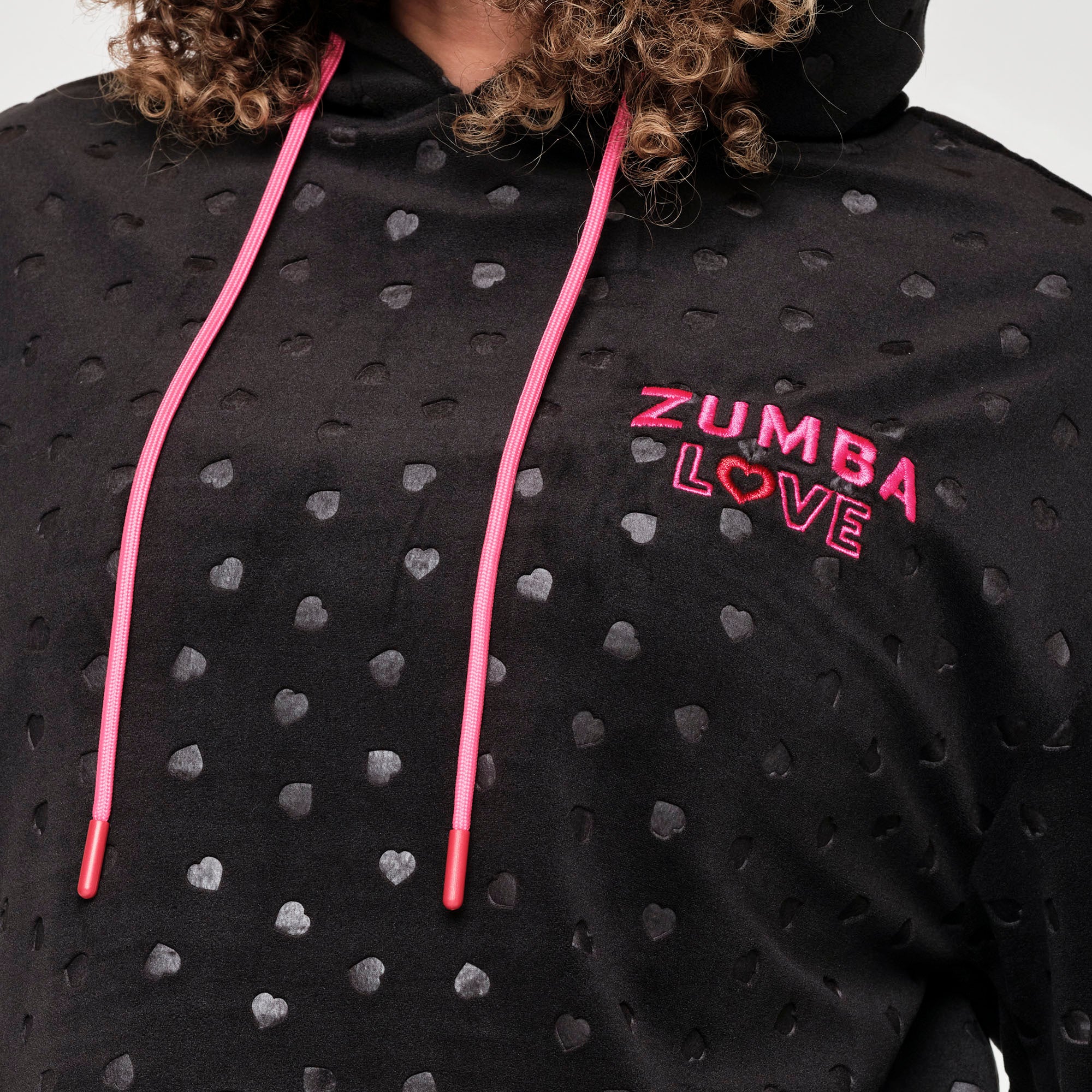Bluza crop z kapturem Zumba Kiss