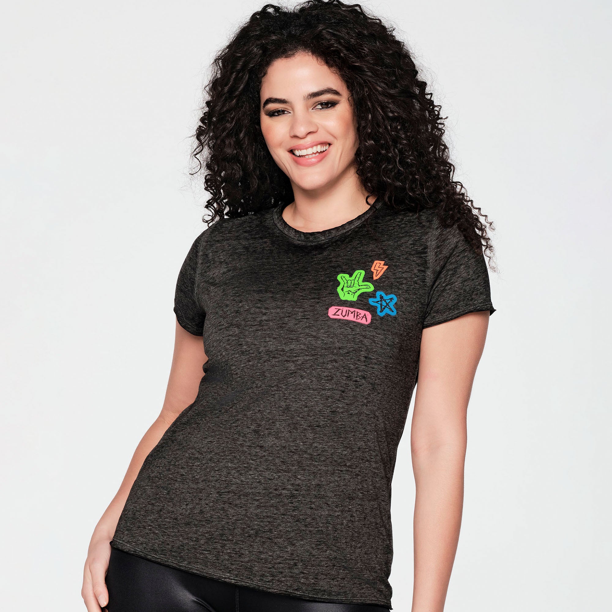 T-shirt z rozcięciami na plecach Zumba Fired Up