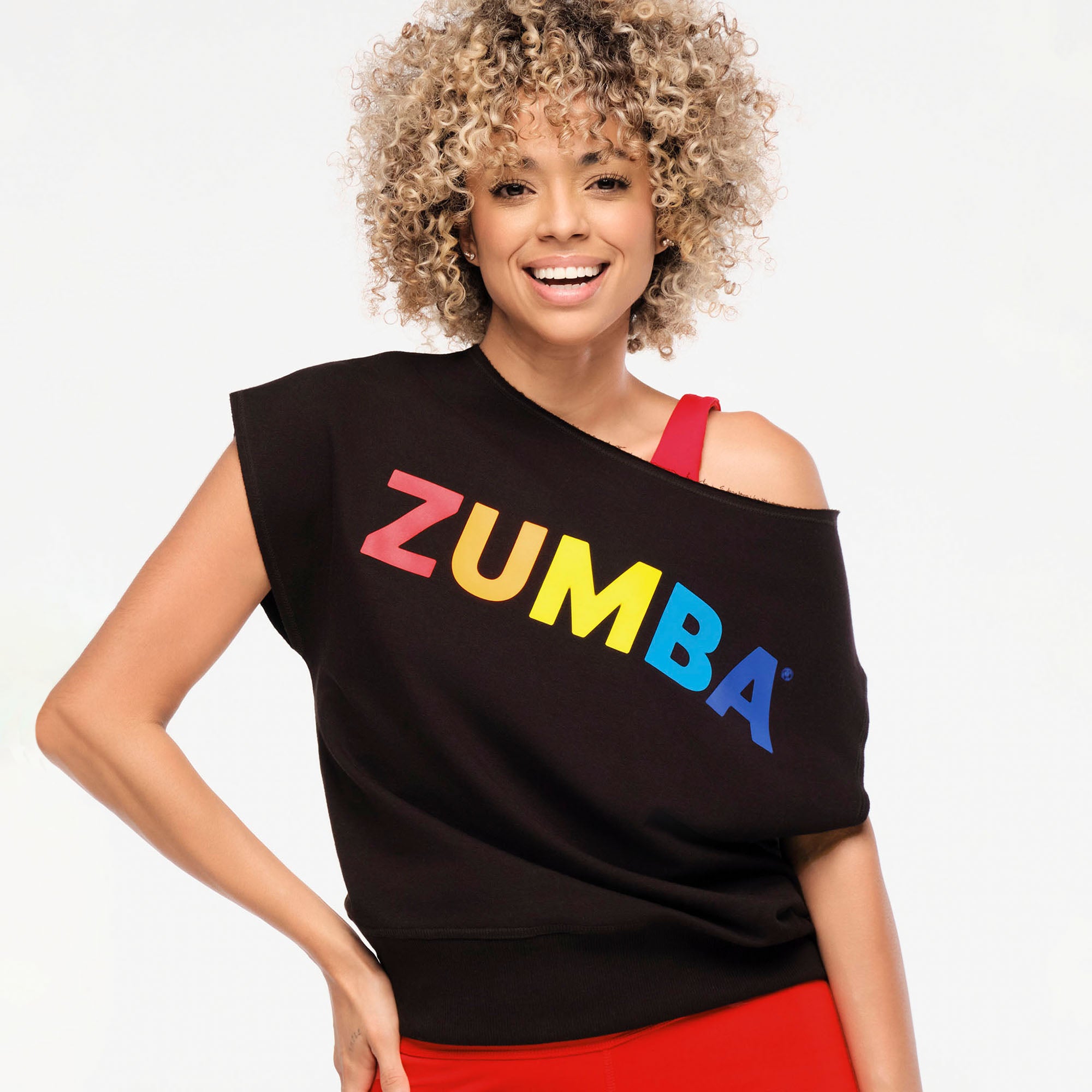 Zumba Explore Asymmetric Neck T-Shirt