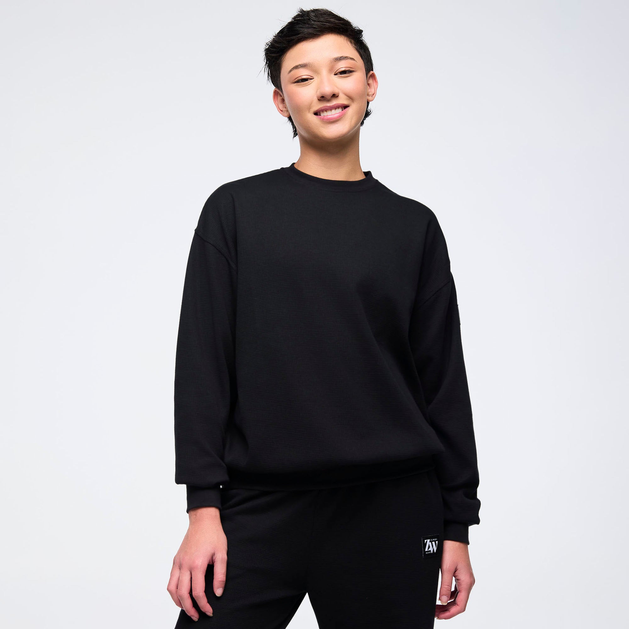 Zumba Haus Waffle oversized sweatshirt