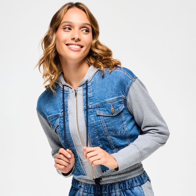 Kurtka crop Zumba Blue Jean