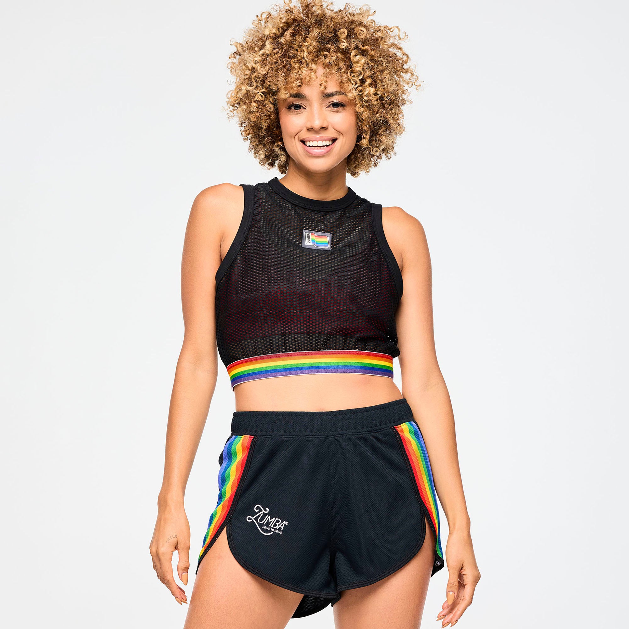 Zumba Crop Mesh Pride