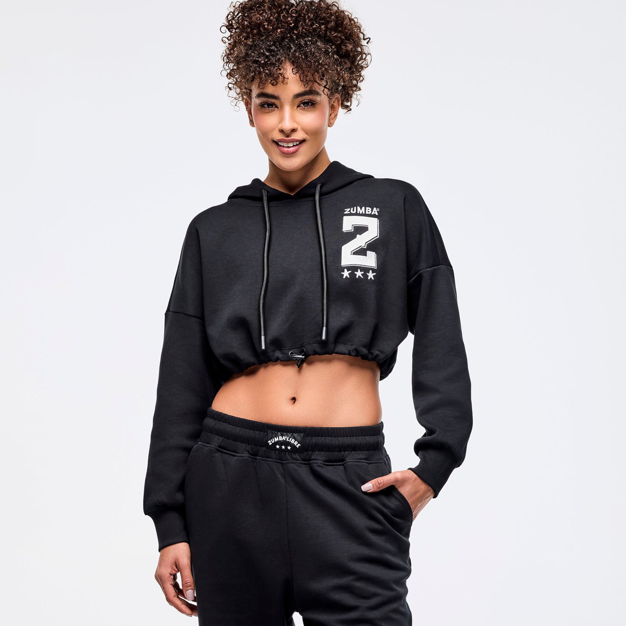 Bluza crop z kapturem Zumba Libre