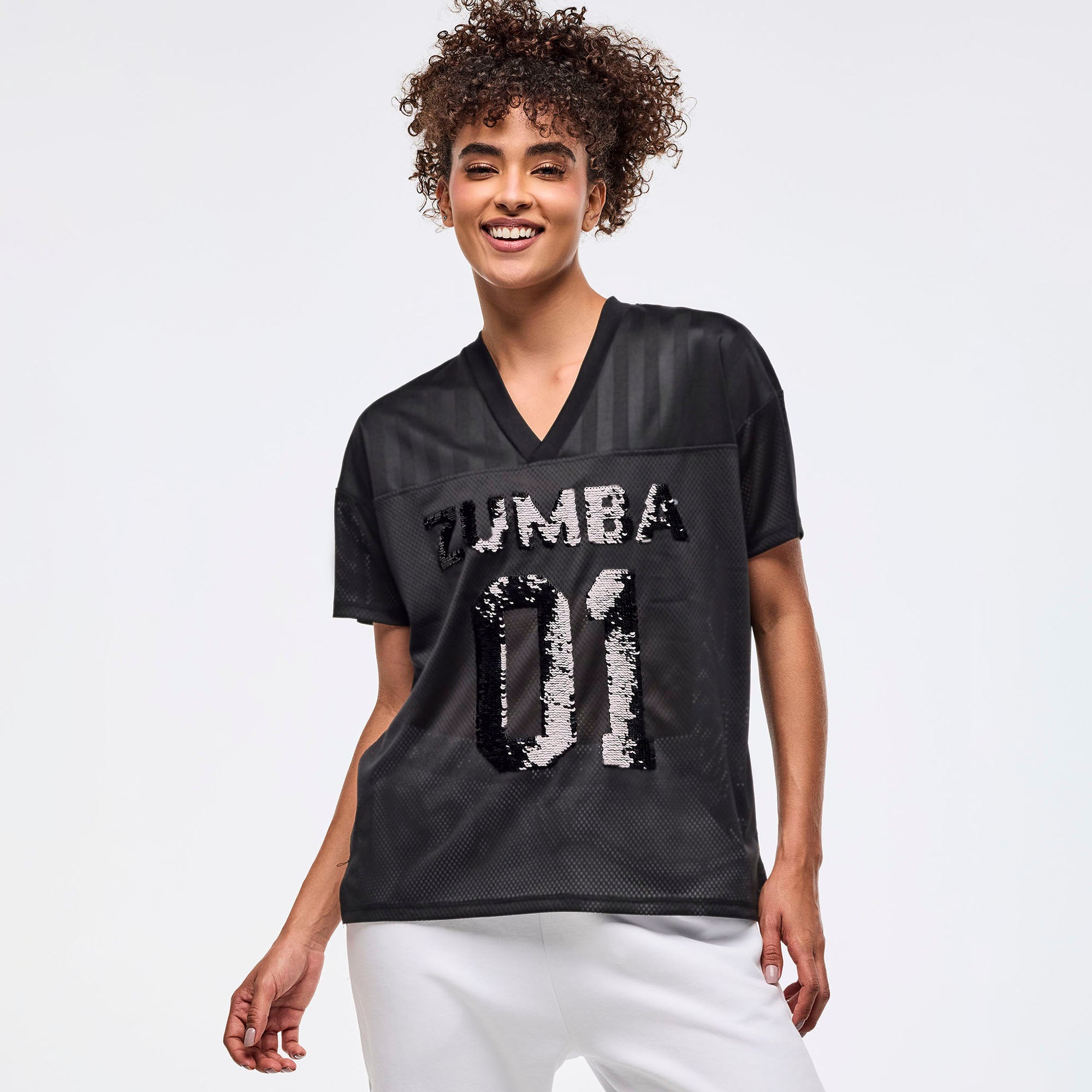 Koszulka z cekinami unisex Zumba