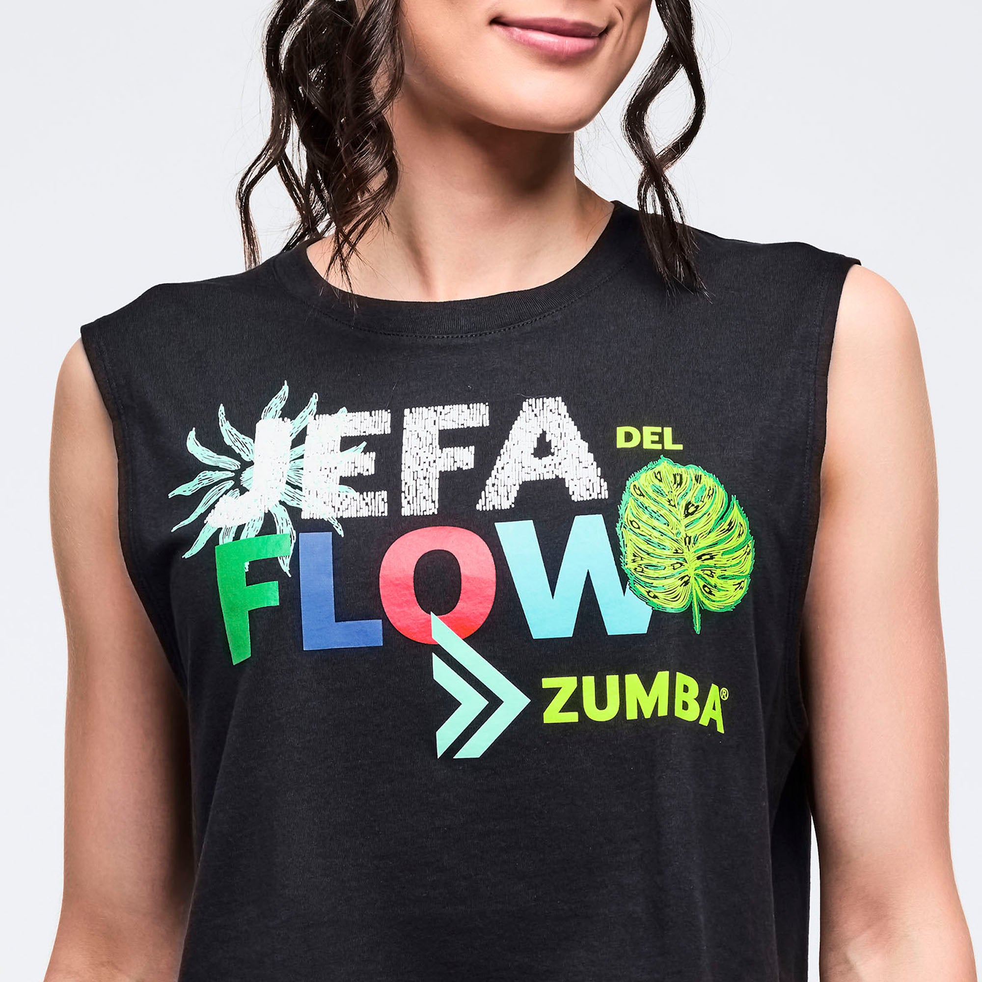 Koszulka crop bez rękawów Zumba Latin Movement