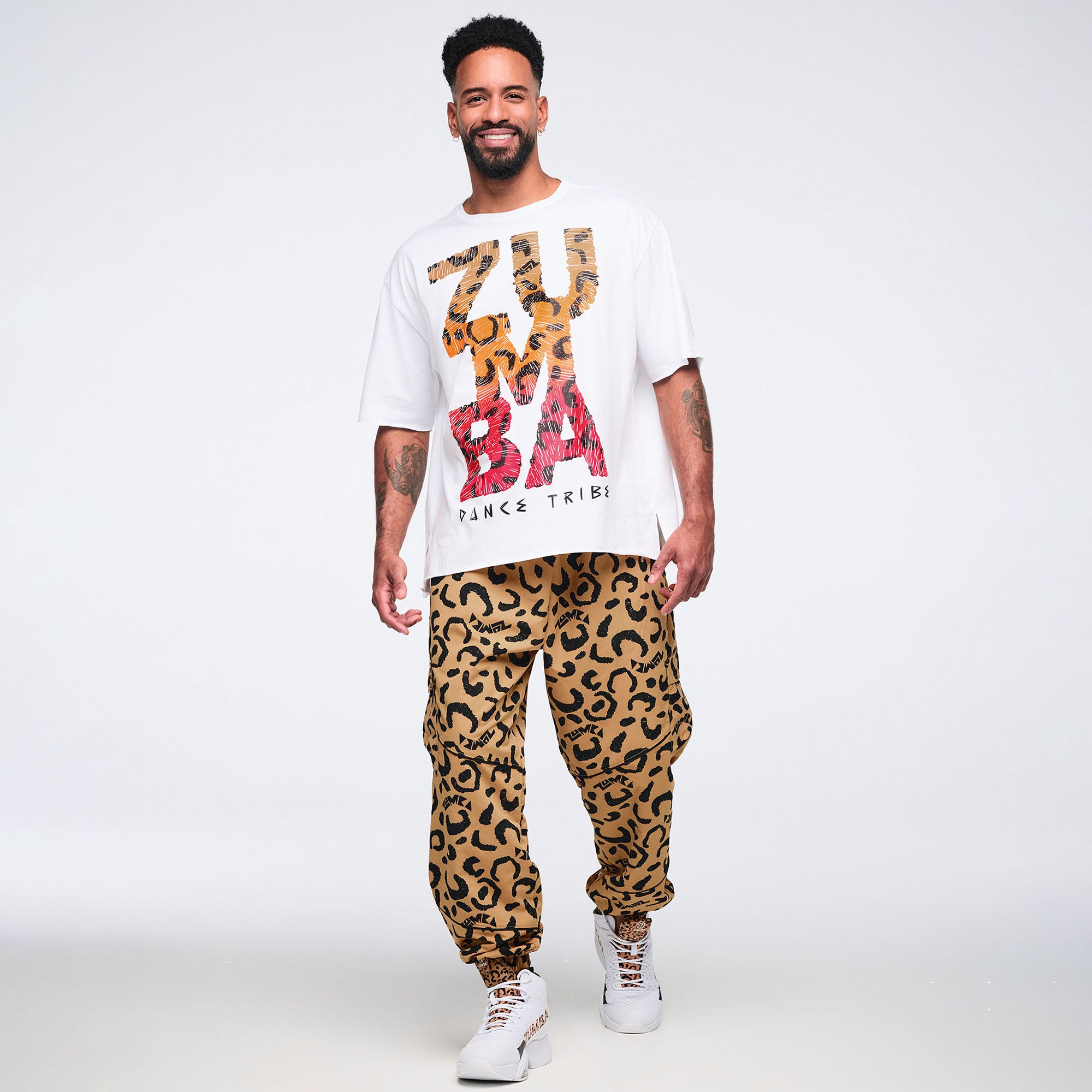 T-shirt oversize panterka print