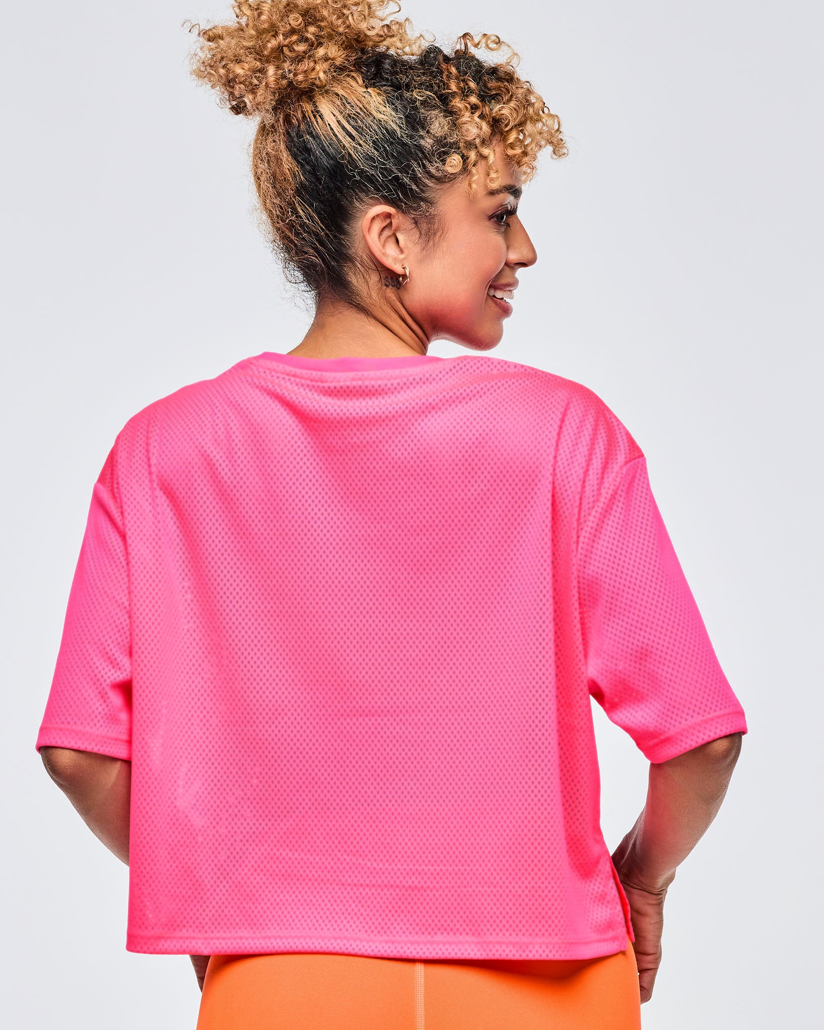 Koszulka crop mesh Zumba Neon
