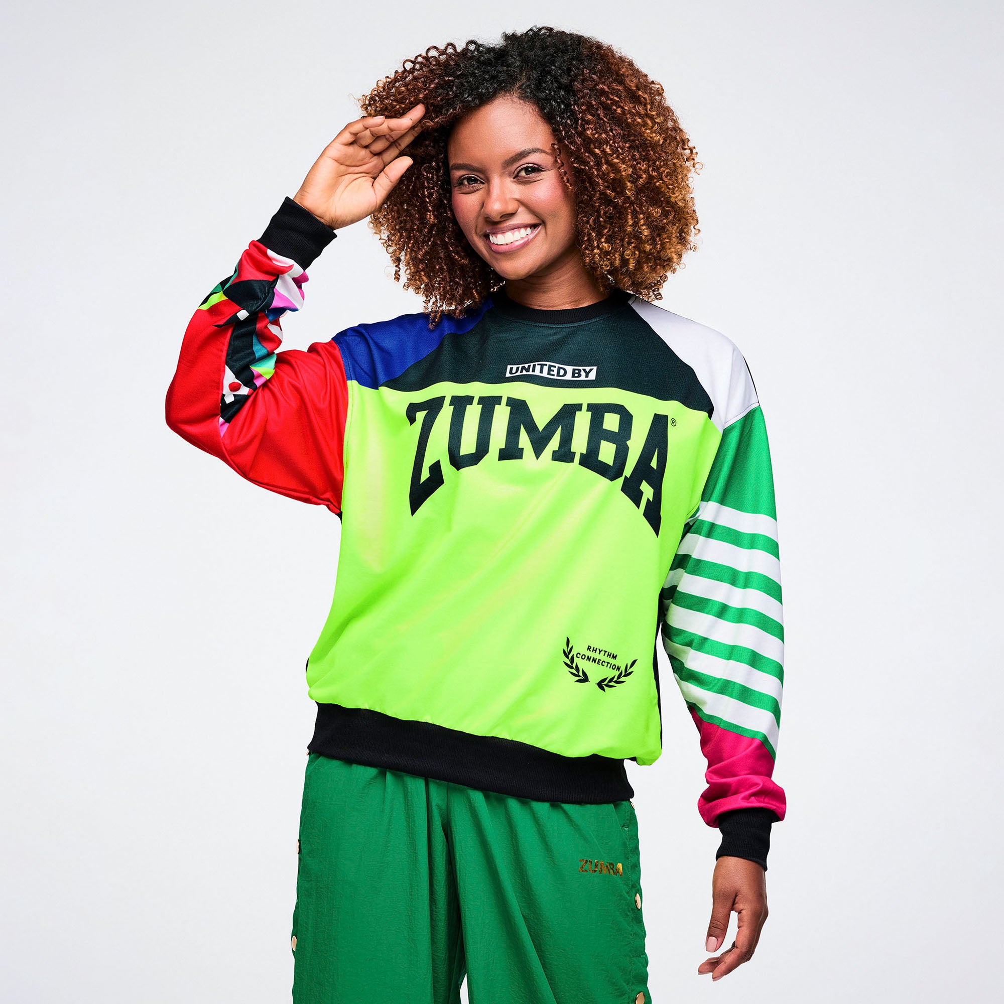 Kolorowa bluza sportowa bez kaptura