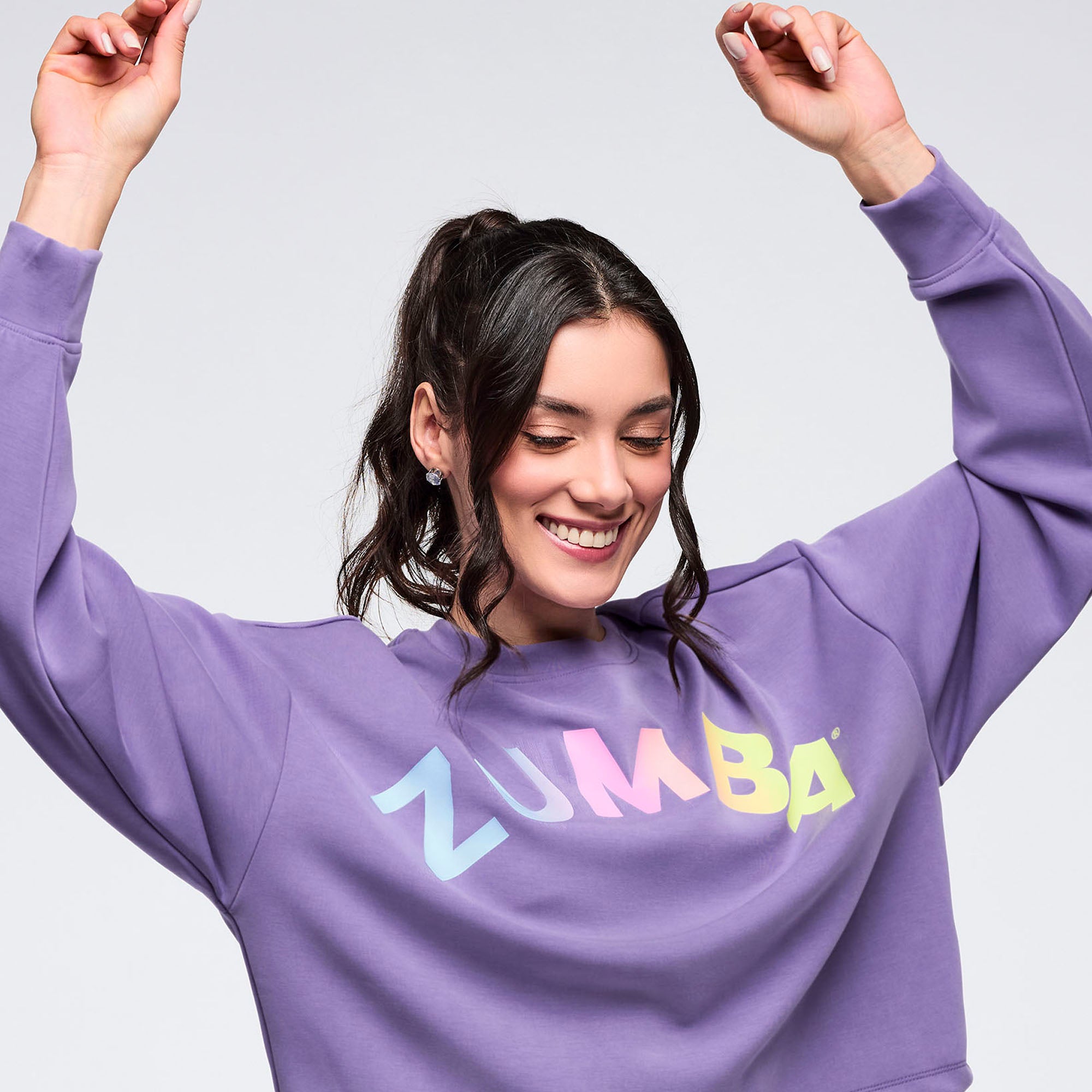 Bluza crop Zumba Pastel