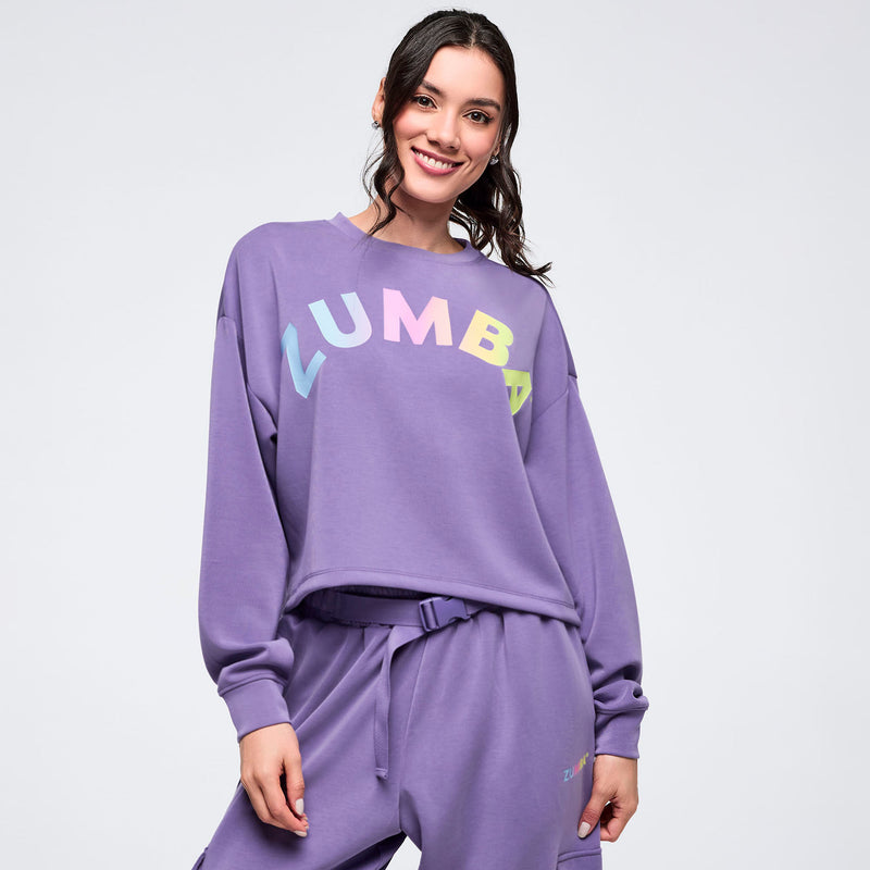Bluza crop Zumba Pastel