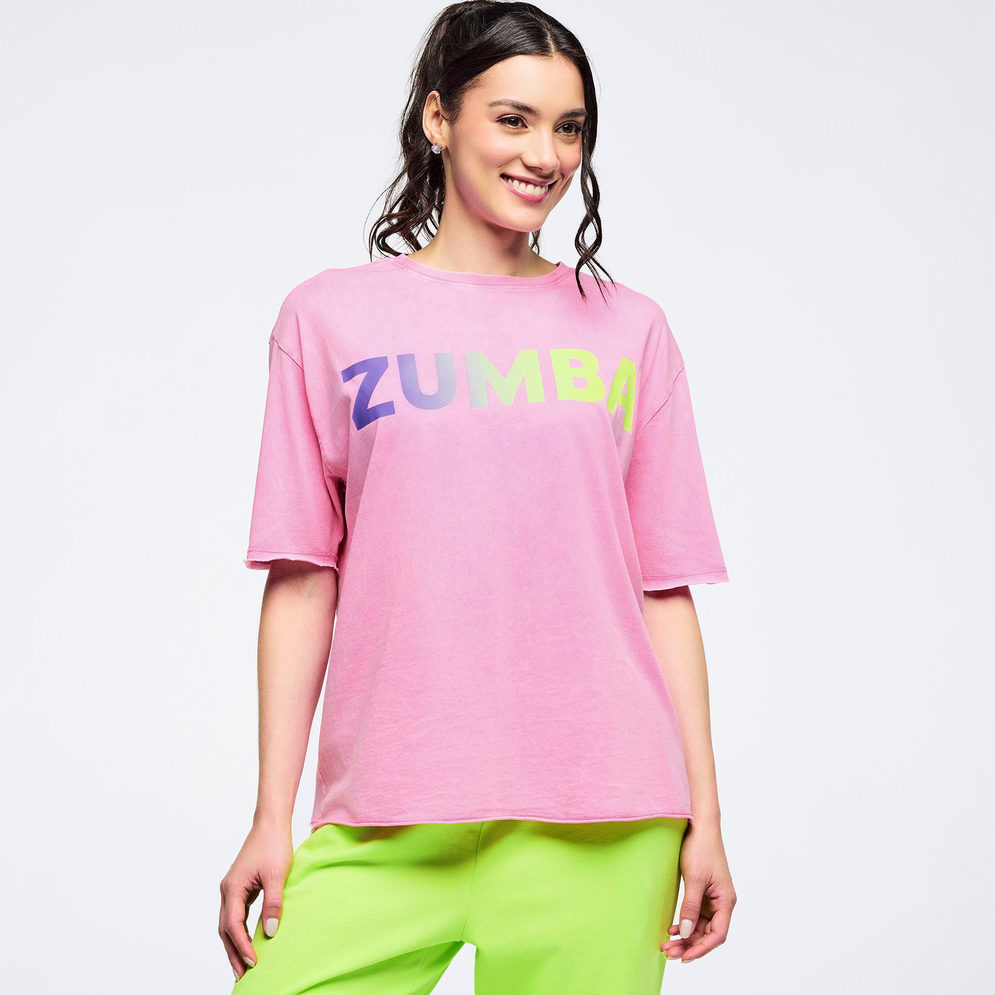 Koszulka oversie Zumba Pastel