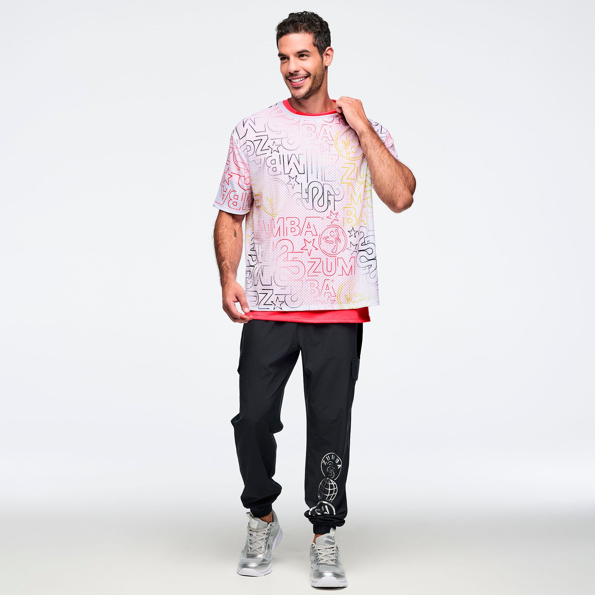 Biały T-shirt z siateczki