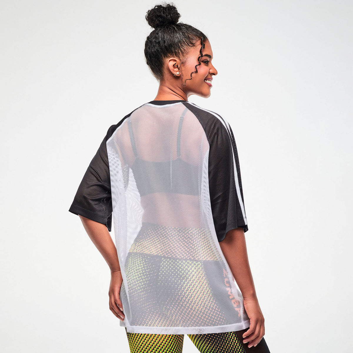 Siateczkowa koszulka unisex oversize