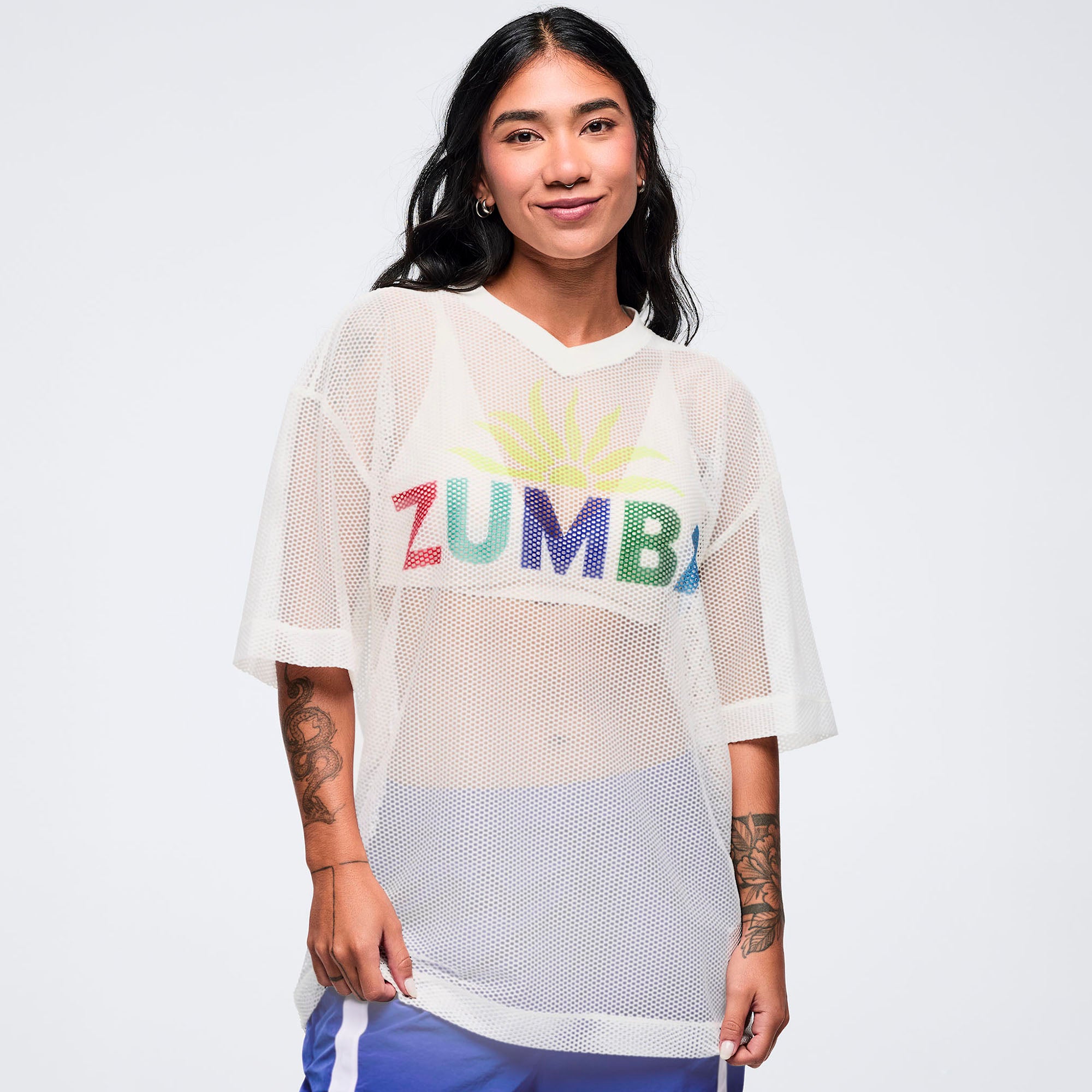 Koszulka oversize z siatki Zumba Latin Movement