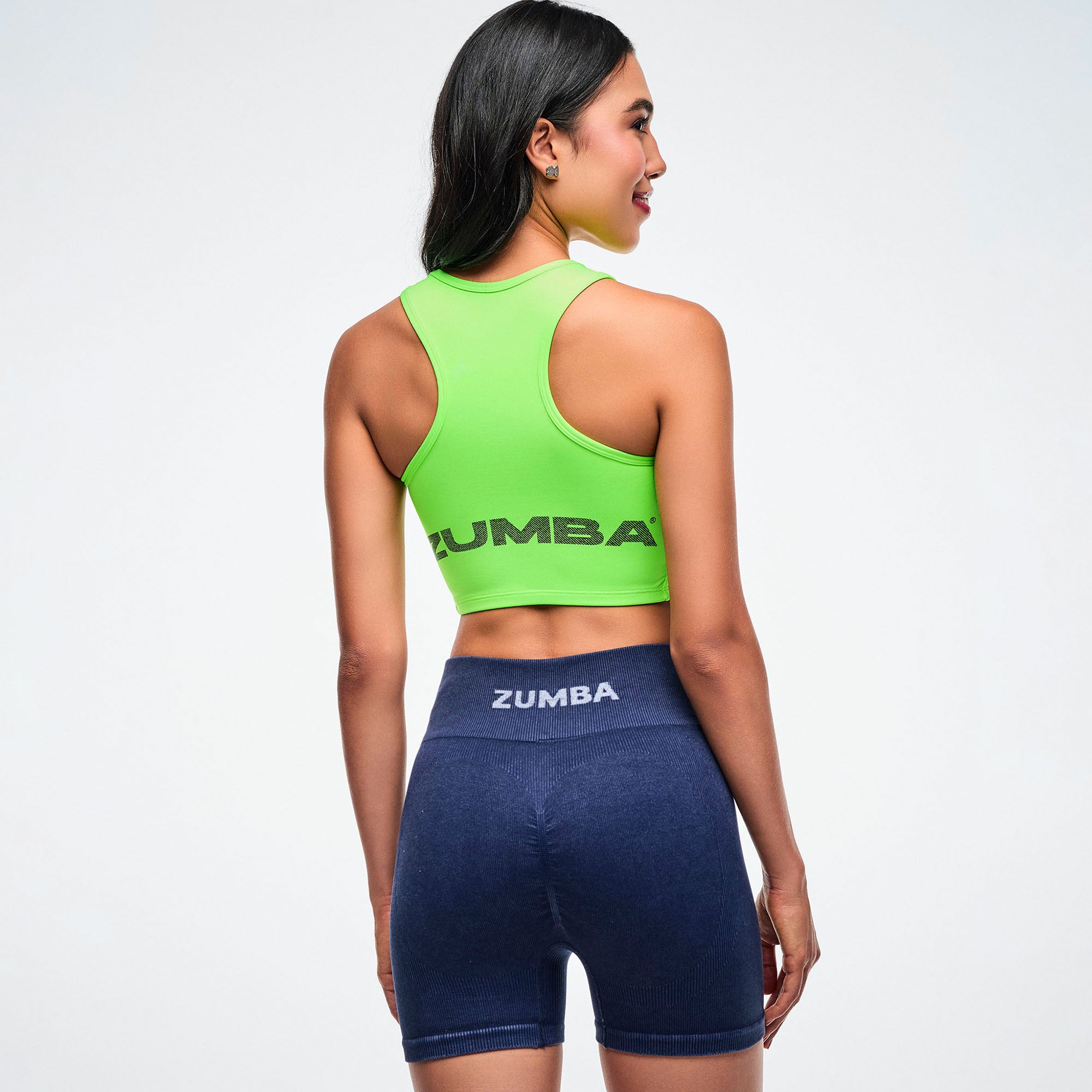 Sportowy crop neonowa zieleń