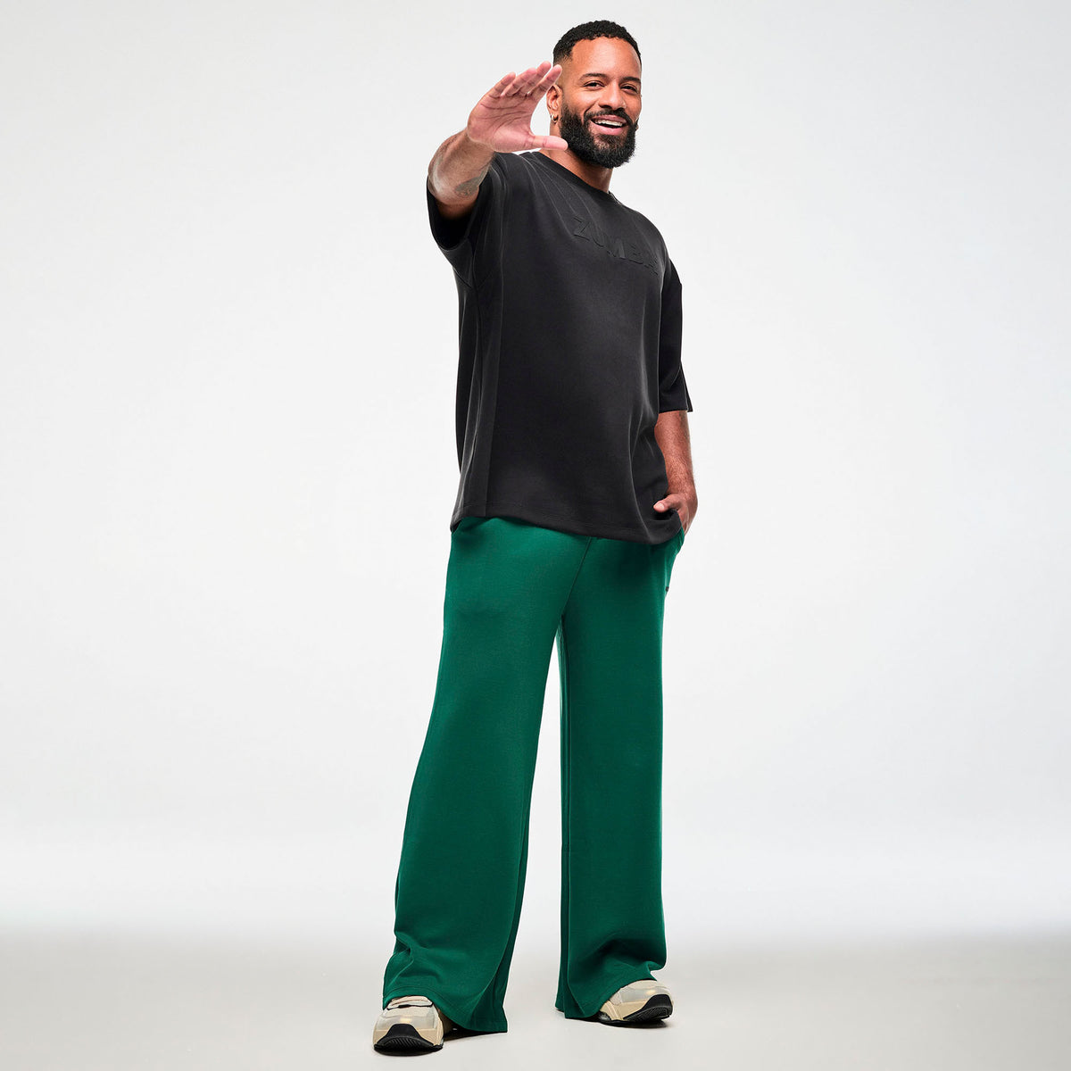 Czarna koszulka oversize z modalu — Zumba Wear FW26 Modal