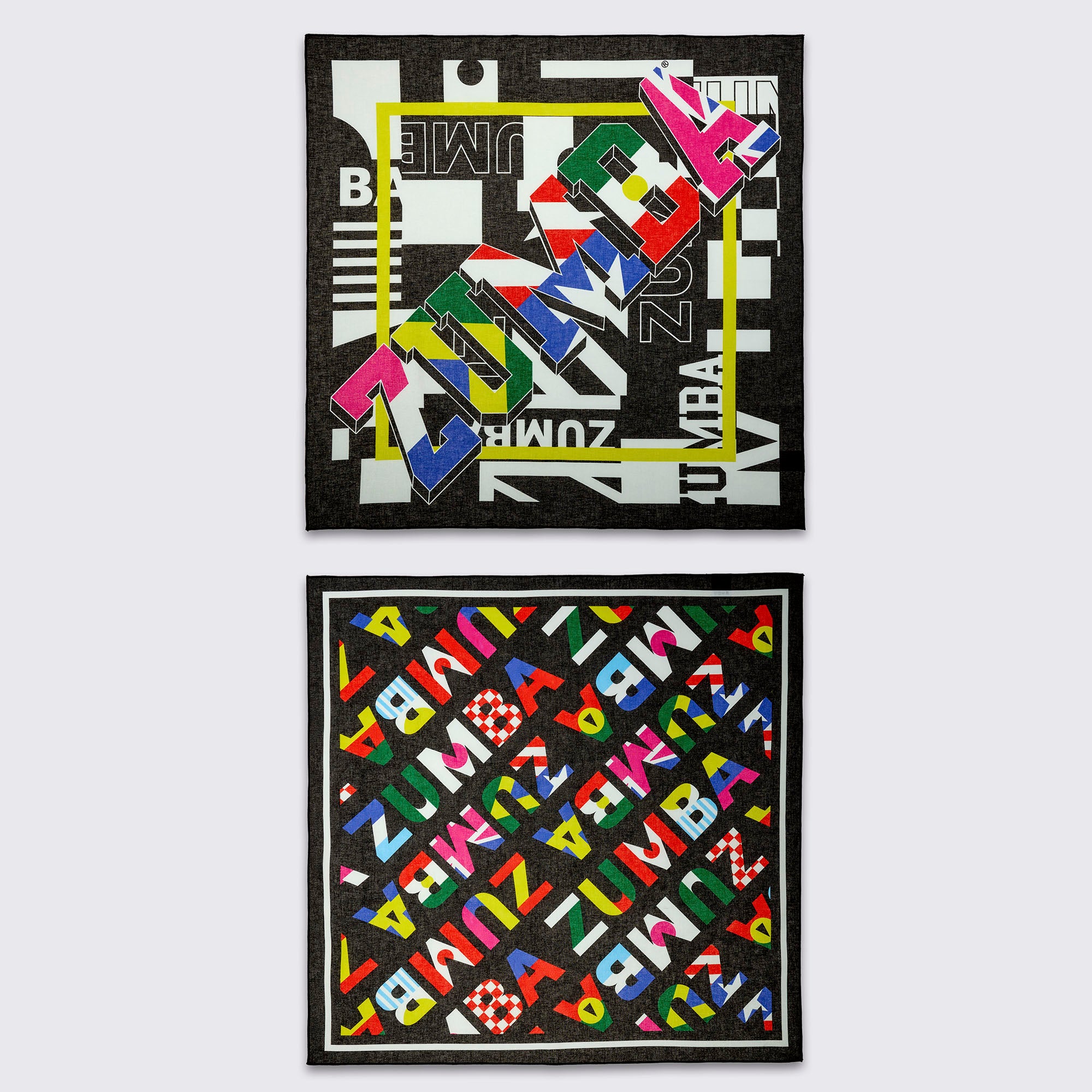 Kolorowe bandany z logo Zumba dwupak