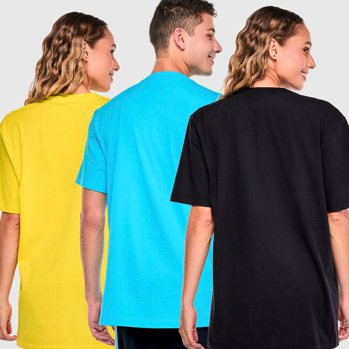 Zestaw 12 koszulek unisex Zumba x Smerfy – przykładowe wzory – widok z tyłu | Zumba Wear