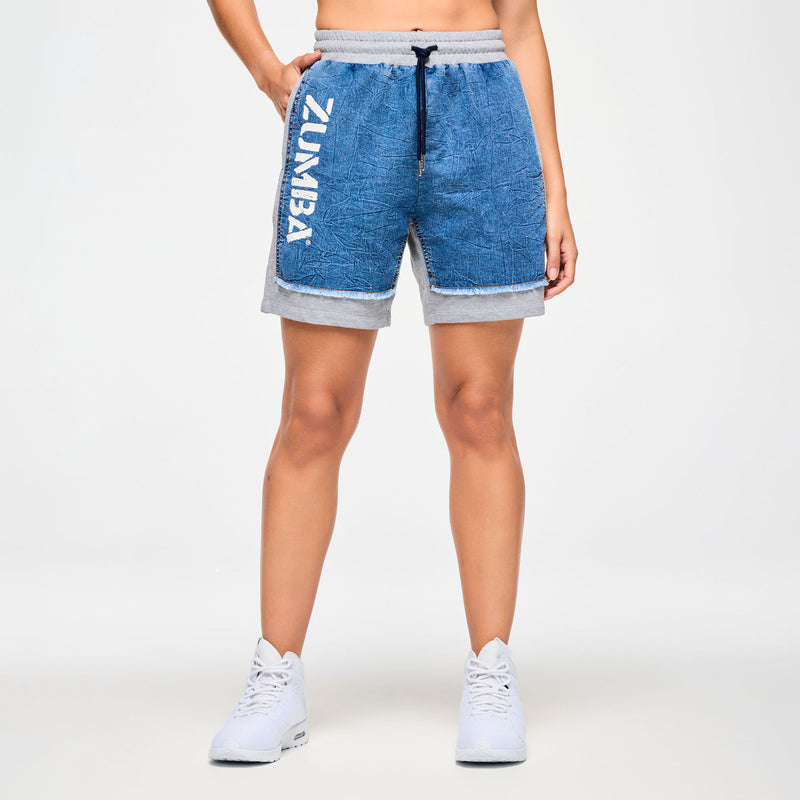 Szorty unisex Zumba Blue Jean