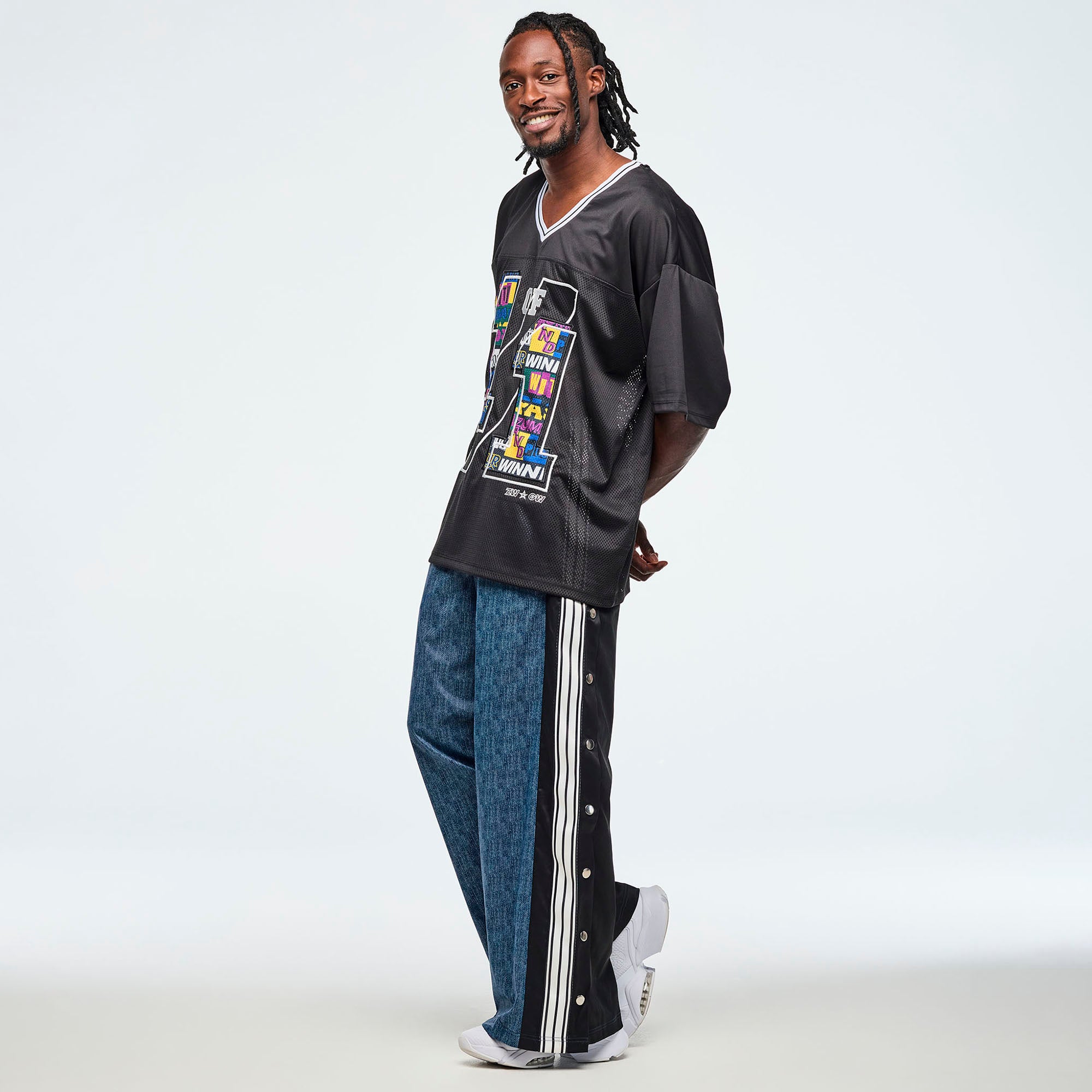 Spodnie unisex z szeroką nogawką Zumba ZW