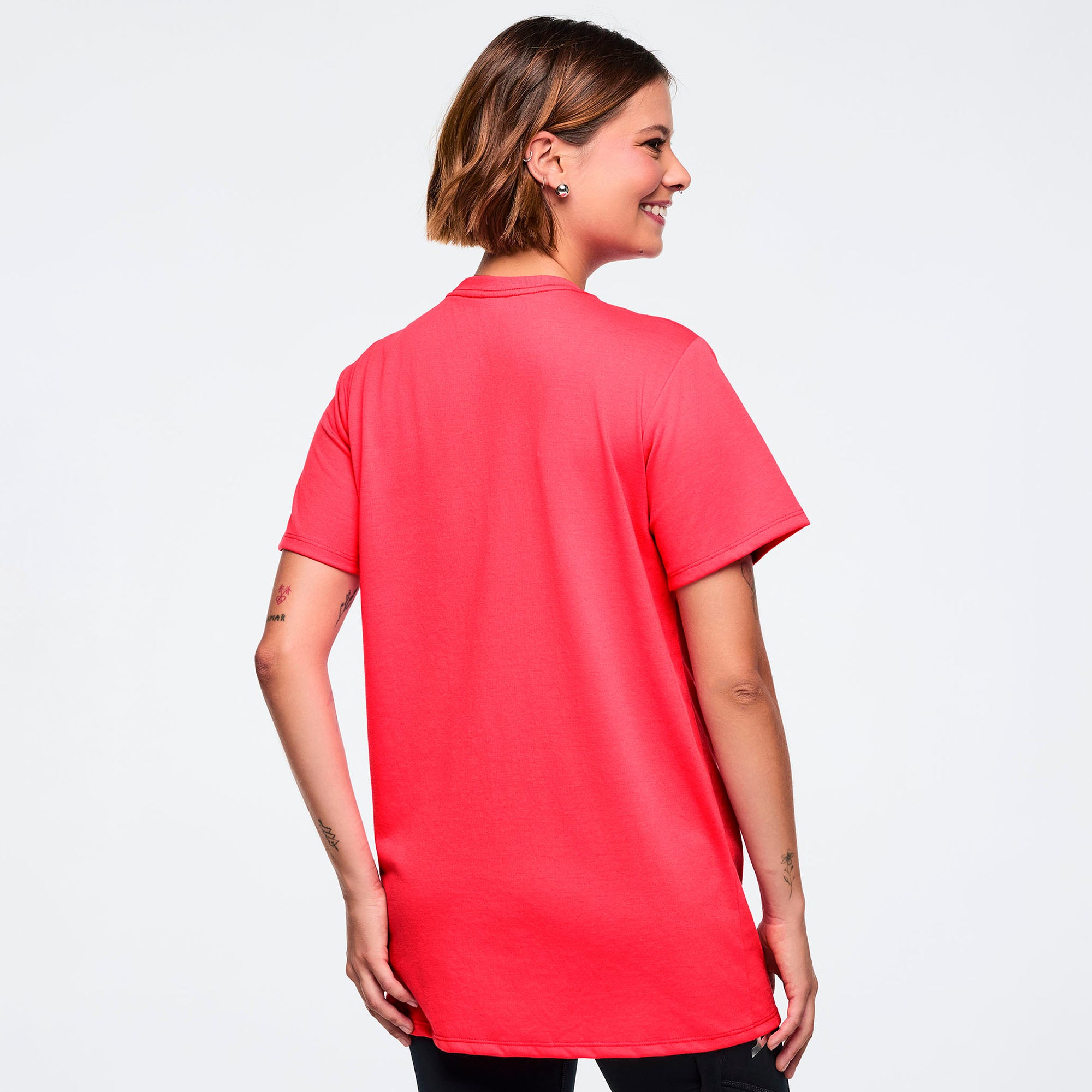 Czerwony T-shirt z logo