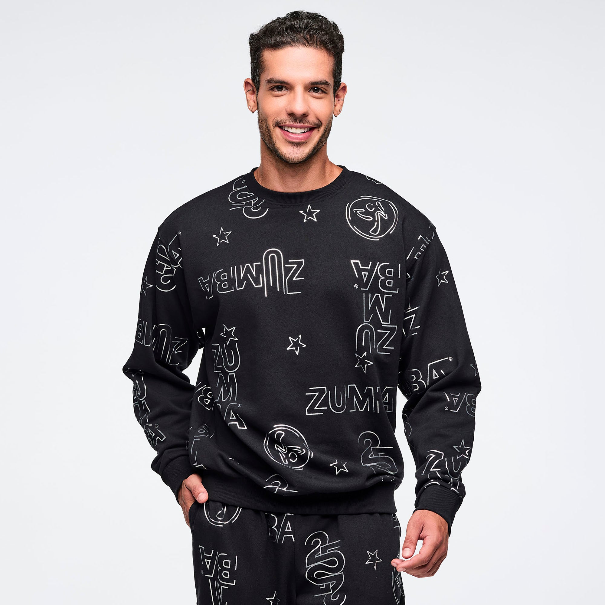 Czarna bluza oversize z printem