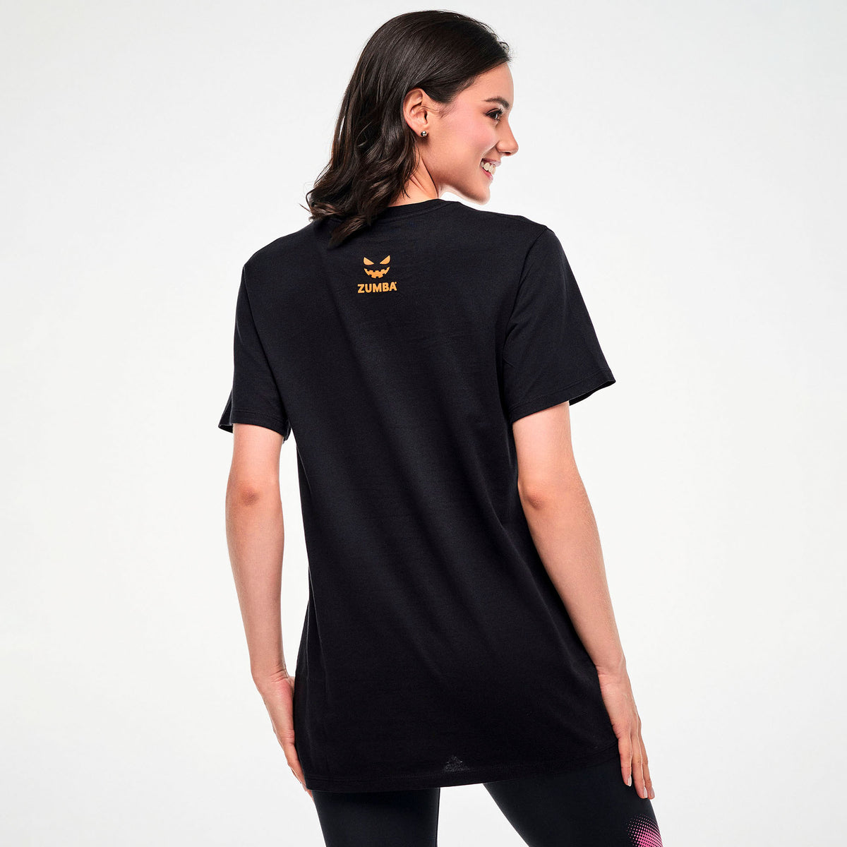 Czarna Zumba unisex z halloweenowym nadrukiem
