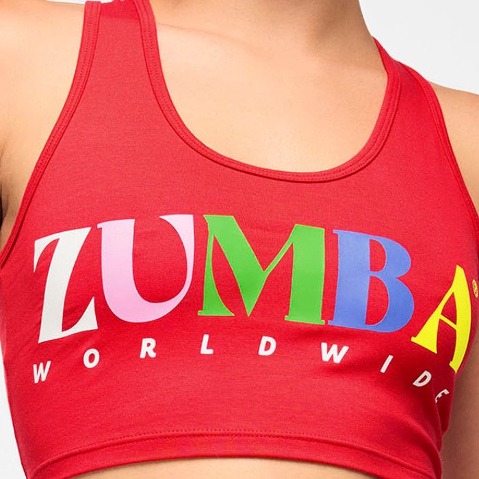 Crop top czerwony Zumba Haus