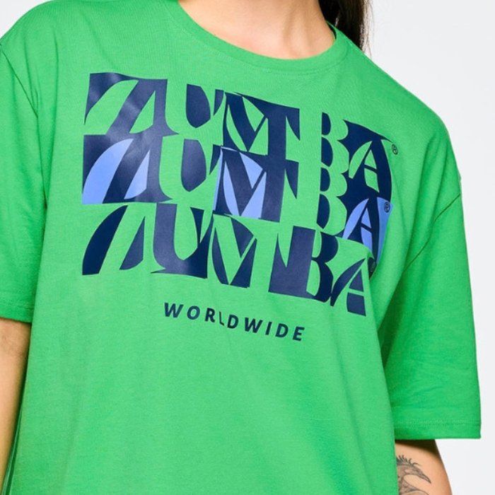 T-shirt zielony unisex Zumba Out Loud