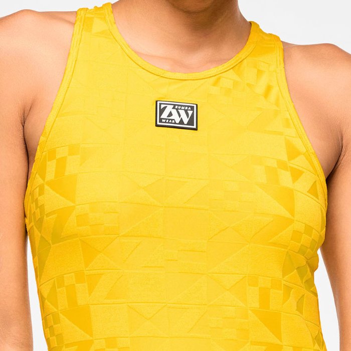 Koszulka na ramiączkach żółta Zumba Rays
