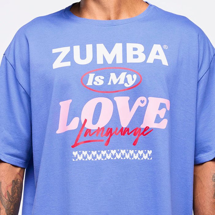 T-shirt fioletowy unisex Zumba Love