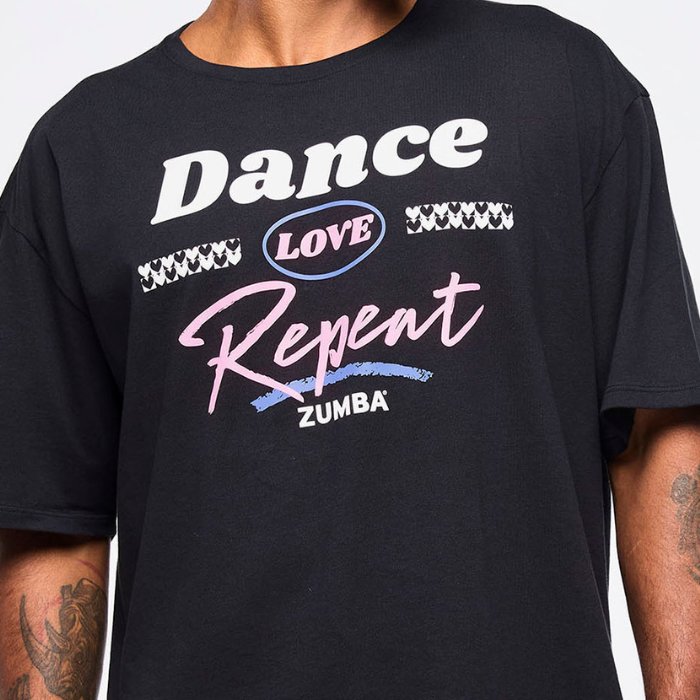 T-shirt czarny unisex Zumba Love