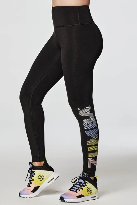 Legginsy z wysokim stanem czarne Zumba Move Dream Shine