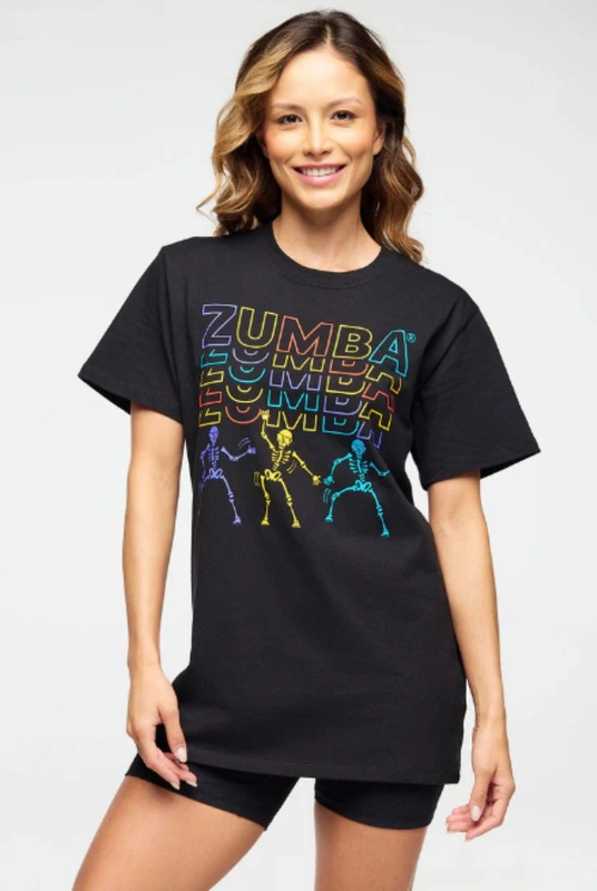 Koszulka z krótkim rękawem czarna Zumba Halloween