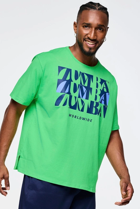 T-shirt zielony unisex Zumba Out Loud