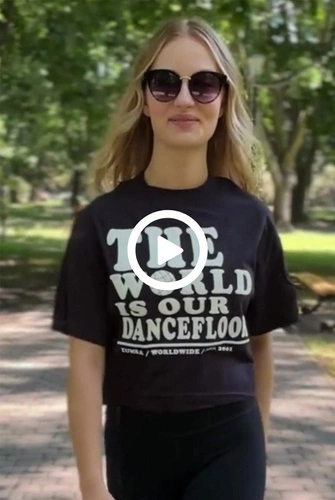 Koszulka sportowa czarna Zumba The World Is Our Dance Floor