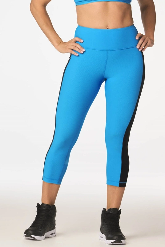 Legginsy z wysokim stanem niebieskie Zumba Destination Crop