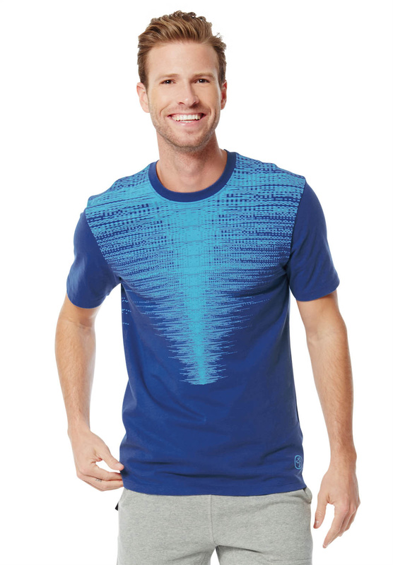Koszulka męska sportowa niebieska Zumba Take My Pixel Graphic