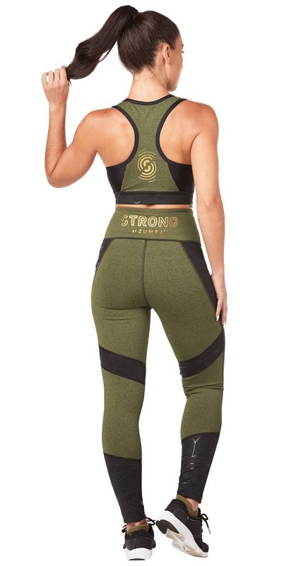 Top damski sportowy zielony STRONG Don't Mesh With Me