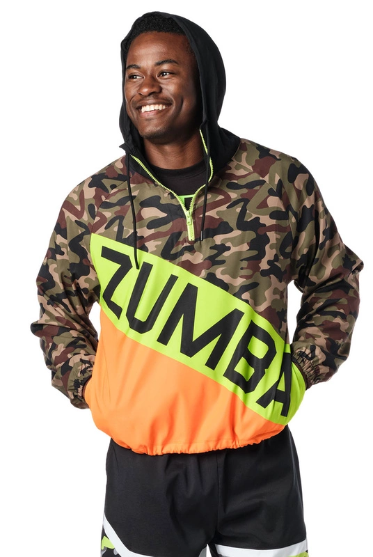 Bluza dresowa fitness z kapturem Zumba