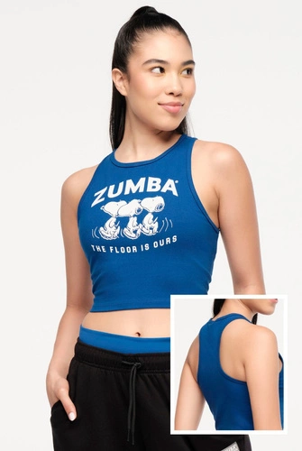 Crop top niebieski Zumba X Peanuts