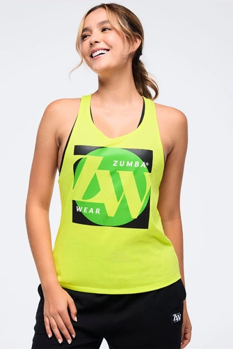 Koszulka na ramiączkach żółta Zumba Haus