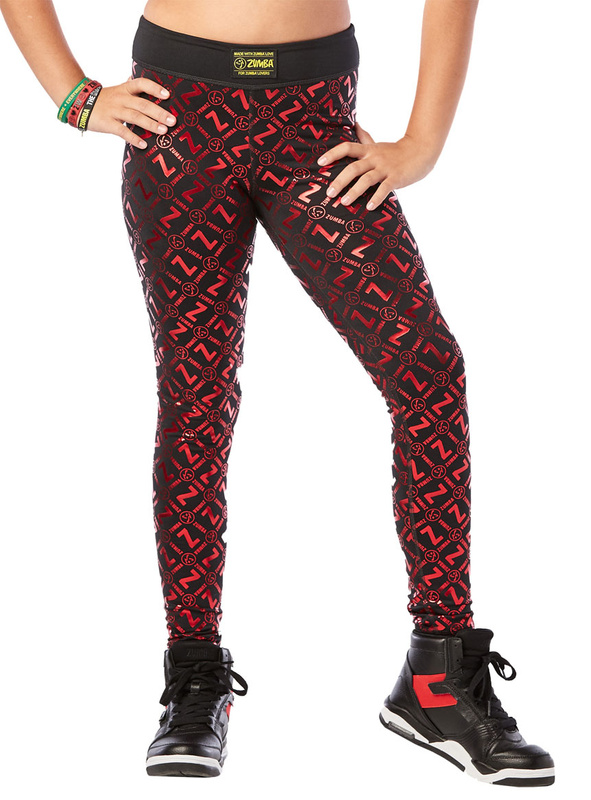 Legginsy młodzieżowe czerwone Zumba ZW Juniors Love