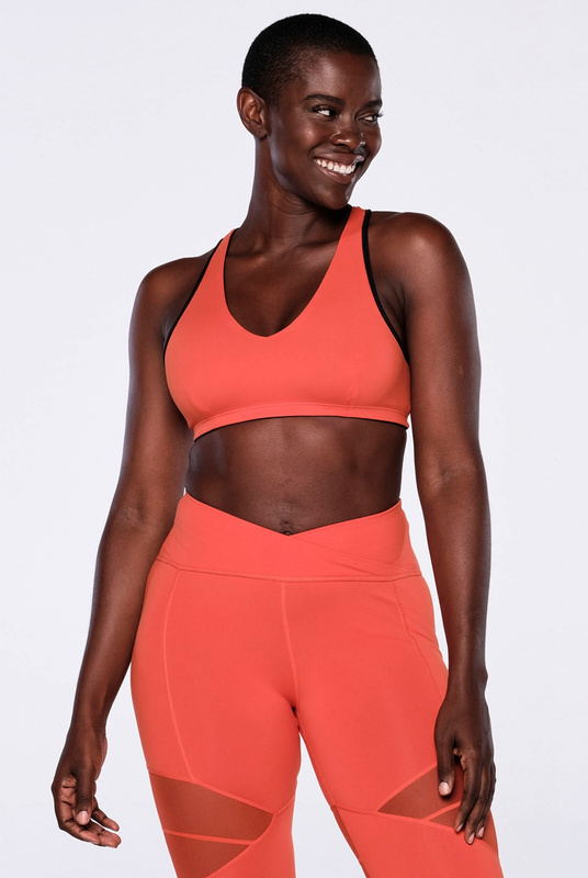 Stanik sportowy dwustronny czarny Zumba Core