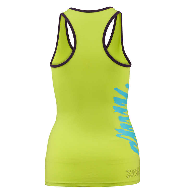 Koszulka damska sportowa zielona Zumba All That And A Racerback Instructor