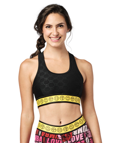 Stanik sportowy czarny Zumba Smile Scoop