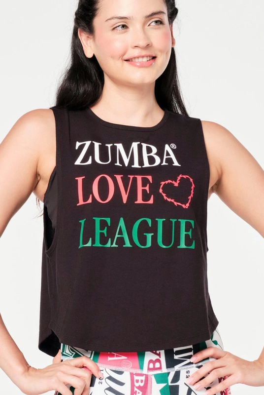 Koszulka bez rękawów czarna Zumba Prep