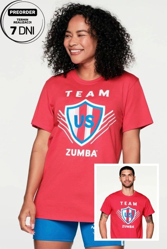 Koszulka T-shirt czerwona Team Zumba